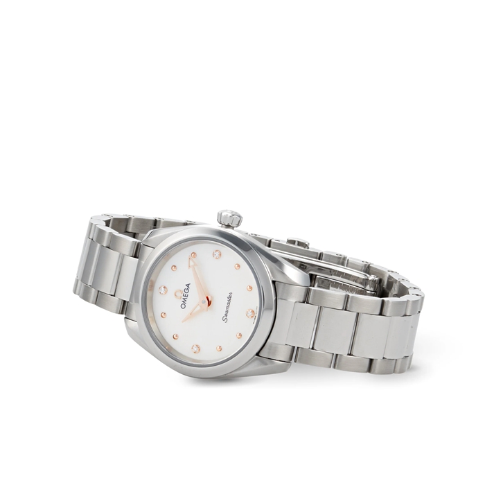 Omega Seamaster Aqua Terra 150M Donna 28mm Quartz Diamond Dot Watch O22010286054001 - immagine 2