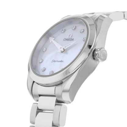Omega Seamaster Aqua Terra 150M Ladies 28mm Quartz Diamond Dot Watch O22010286055001 - immagine 2