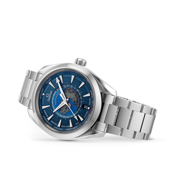 Omega Seamaster Aqua Terra 150m Co-Axial GMT Worldtimer 43mm Orologio Uomo O22010432203001 - immagine 3