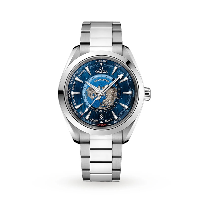 Omega Seamaster Aqua Terra 150m Co-Axial GMT Worldtimer 43mm Orologio Uomo O22010432203001