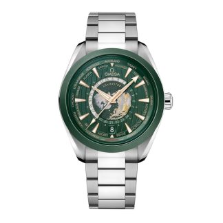 Omega Seamaster Aqua Terra 150m Co Axial Master Chronomaster GMT Worldtimer 43mm Orologio Uomo Verde O22030432210001