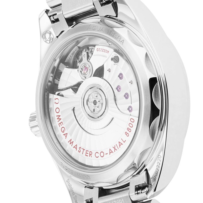 Omega Seamaster Aqua Terra 150m Co-Axial Master Chronometer 34mm Orologio da donna Sandstone O22010342009001 - immagine 4