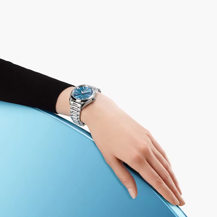 Omega Seamaster Aqua Terra 150m Co-Axial Master Chronometer 34mm Orologio da donna blu O22010342003002 - immagine 3