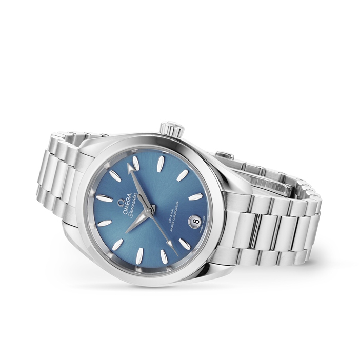Omega Seamaster Aqua Terra 150m Co-Axial Master Chronometer 34mm Orologio da donna blu O22010342003002 - immagine 4