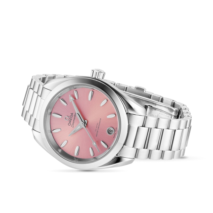 Omega Seamaster Aqua Terra 150m Co-Axial Master Chronometer 34mm Orologio da donna rosa O22010342010003 - immagine 5