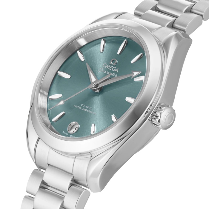 Omega Seamaster Aqua Terra 150m Co-Axial Master Chronometer 34mm Orologio da donna verde O22010342010001 - immagine 5