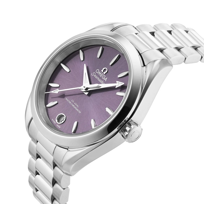 Omega Seamaster Aqua Terra 150m Co-Axial Master Chronometer 34mm Orologio da donna viola O22010342010002 - immagine 4
