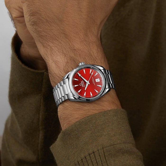 Omega Seamaster Aqua Terra 150m Co-Axial Master Chronometer 38mm Orologio Unisex Rosso Terracotta O22010382013003 - immagine 2