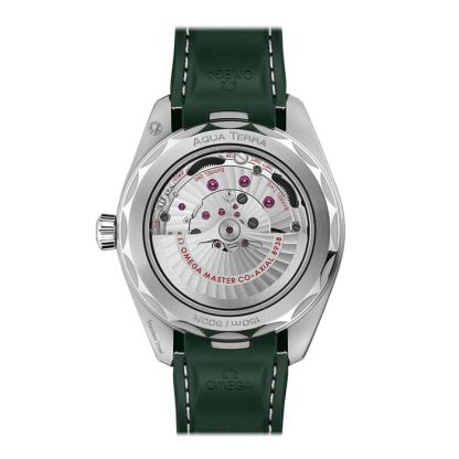 Omega Seamaster Aqua Terra 150m Co Axial Master Chronometer GMT Worldtimer Orologio Uomo 43mm Gomma Verde O22032432210001 - immagine 2