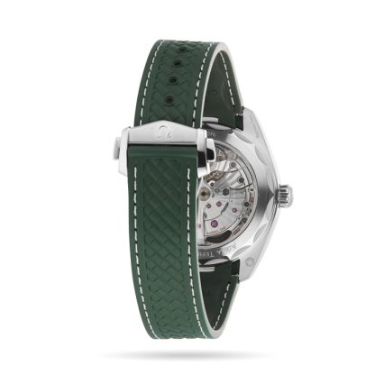 Omega Seamaster Aqua Terra 150m Co Axial Master Chronometer GMT Worldtimer Orologio Uomo 43mm Gomma Verde O22032432210001 - immagine 5