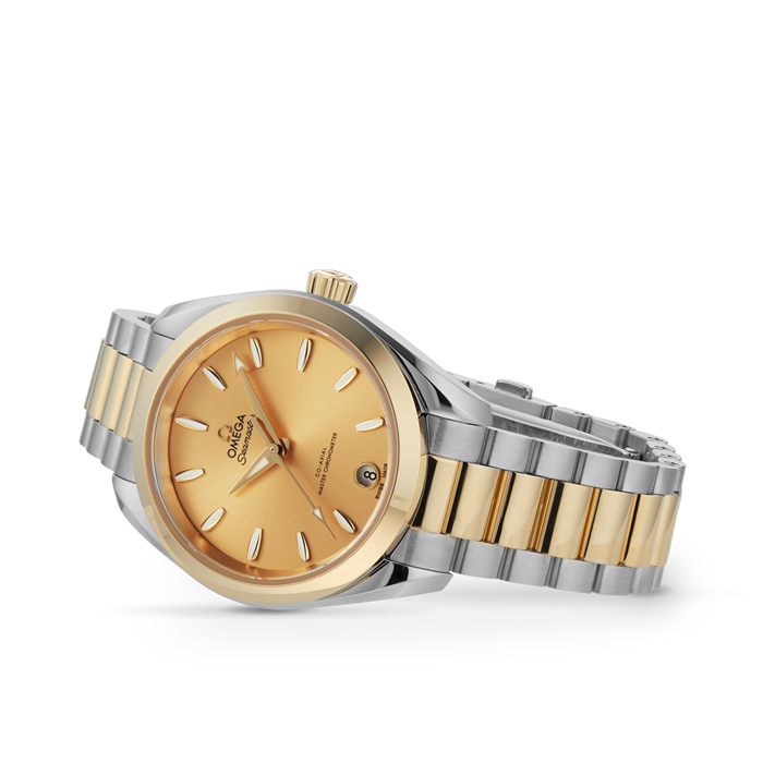 Omega Seamaster Aqua Terra Shades 34 Mm Acciaio - Moonshine™ Oro su Acciaio - Moonshine™ Oro O22020342008001 - immagine 5