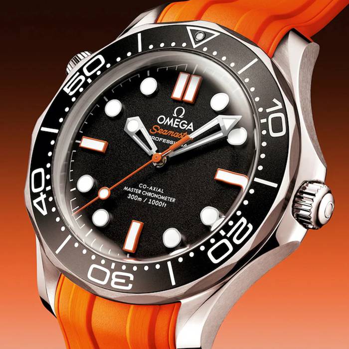 Omega Seamaster Diver 300 Automatic 42mm Orologio Uomo Gomma Arancione O21032422001006 - immagine 2