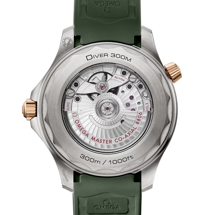Omega Seamaster Diver 300M 42mm Orologio Uomo Gomma Verde O21092422010001 - immagine 3