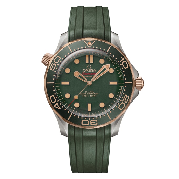 Omega Seamaster Diver 300M 42mm Orologio Uomo Gomma Verde O21092422010001