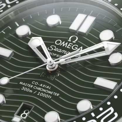 Omega Seamaster Diver 300m Co-Axial Master Chronometer 42mm Orologio Uomo Verde O21032422010001 - immagine 3