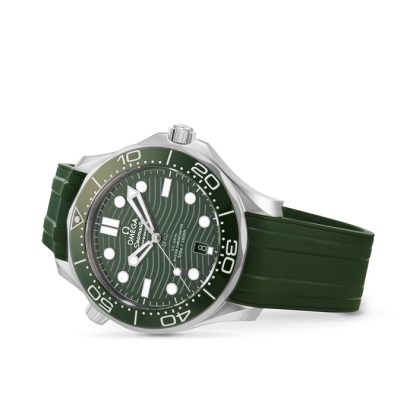 Omega Seamaster Diver 300m Co-Axial Master Chronometer 42mm Orologio Uomo Verde O21032422010001 - immagine 5