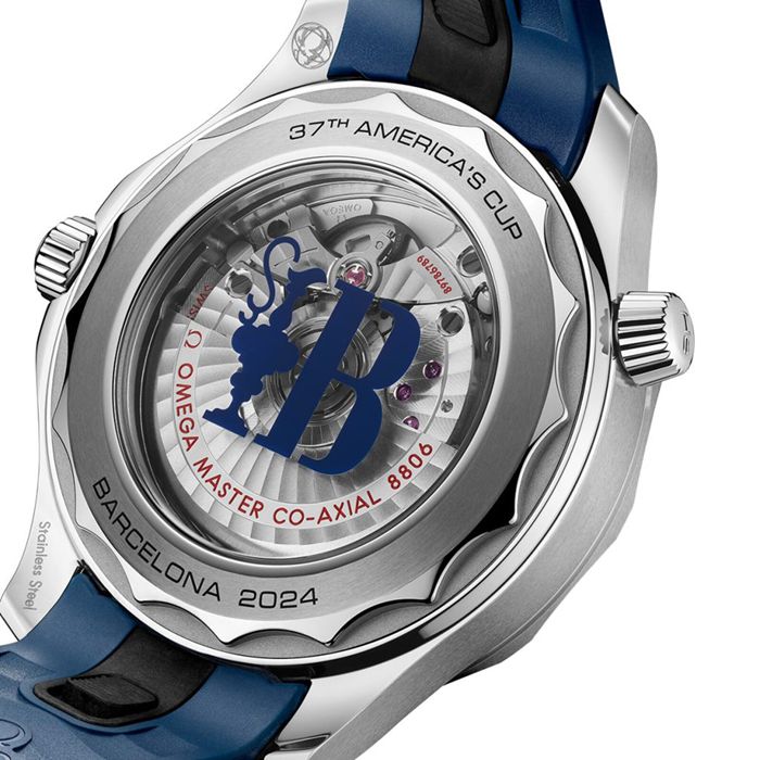 Omega Seamaster Diver Americas Cup 300m 42mm Uomo Orologio Cinturino in gomma bianca O21032422004002 - immagine 5