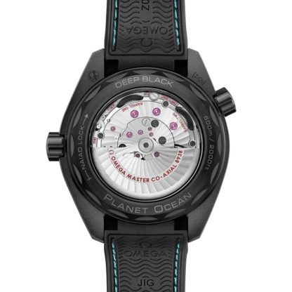 Omega Seamaster Planet Ocean 600M 45,5 mm Orologio da uomo in ceramica nera su cinturino in gomma blu O21592462201006 - immagine 2