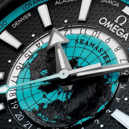 Omega Seamaster Planet Ocean 600M 45,5 mm Orologio da uomo in ceramica nera su cinturino in gomma blu O21592462201006 - immagine 4