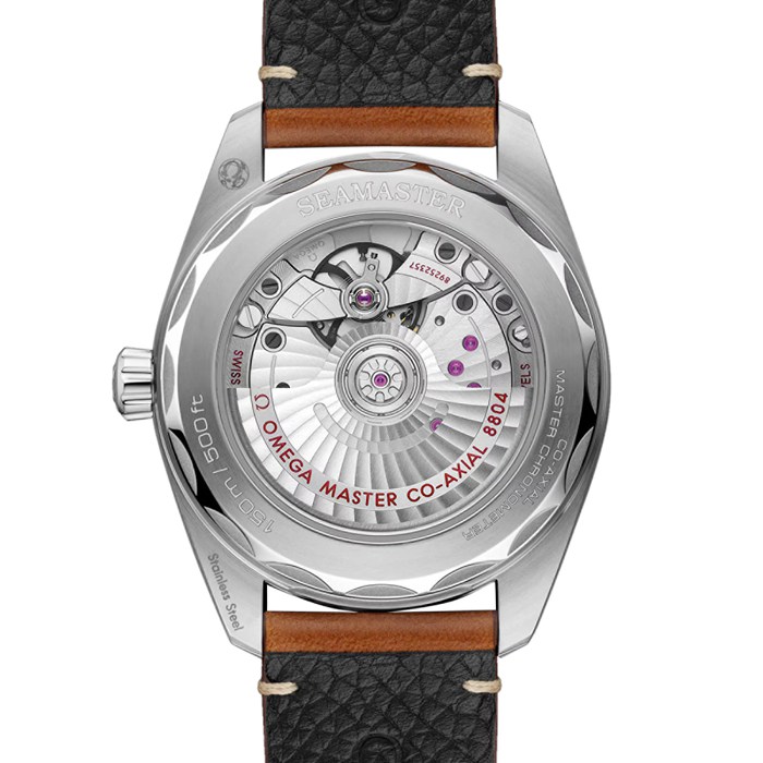 Omega Seamaster Railmaster 38mm Orologio Uomo Pelle Marrone O23512382013001 - immagine 2