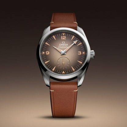 Omega Seamaster Railmaster 38mm Orologio Uomo Pelle Marrone O23512382013001 - immagine 4