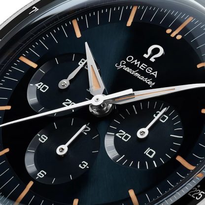 Omega Speedmaster Anniversary Series 40mm Orologio da uomo blu - cinturino in pelle marrone O31032405006002 - immagine 3
