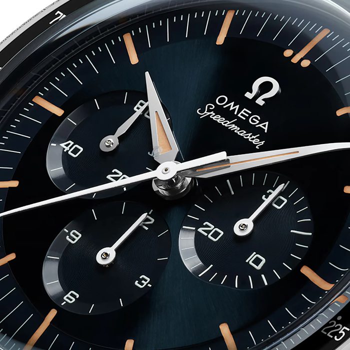 Omega Speedmaster Anniversary Series 40mm Orologio da uomo blu - cinturino in pelle marrone O31032405006002 - immagine 3