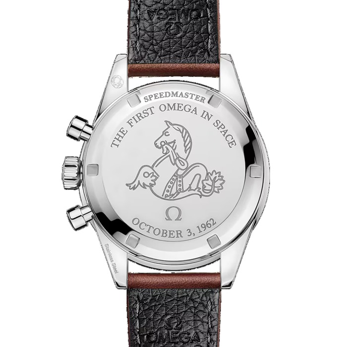 Omega Speedmaster Anniversary Series 40mm Orologio da uomo blu - cinturino in pelle marrone O31032405006002 - immagine 4