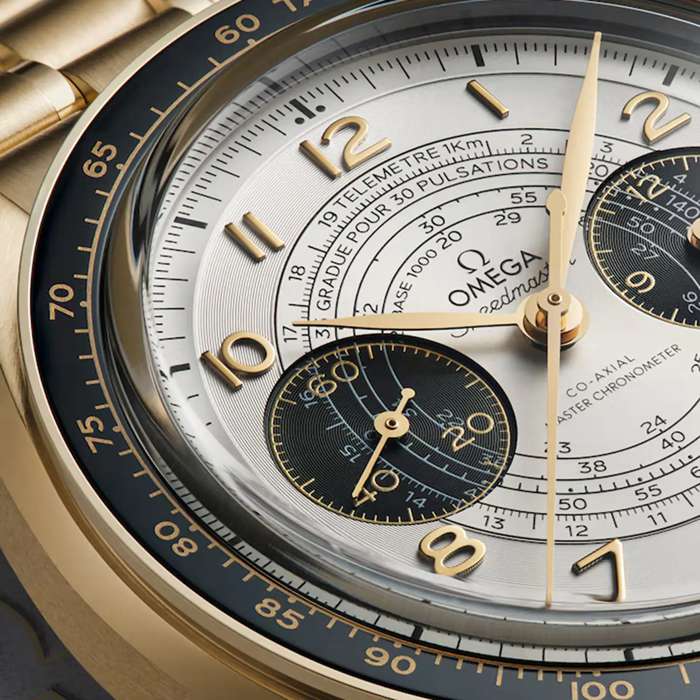 Omega Speedmaster Cronoscopio Olimpiadi di Parigi 2024 43mm Uomo Orologio Moonshine Gold O52260435102001 - immagine 2