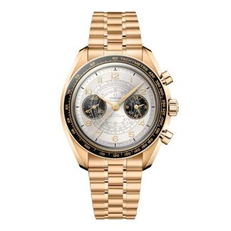 Omega Speedmaster Cronoscopio Olimpiadi di Parigi 2024 43mm Uomo Orologio Moonshine Gold O52260435102001
