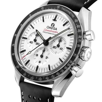 Omega Speedmaster Moonwatch Professional 42mm Orologio Uomo Gomma Bianca O31032425004002 - immagine 2
