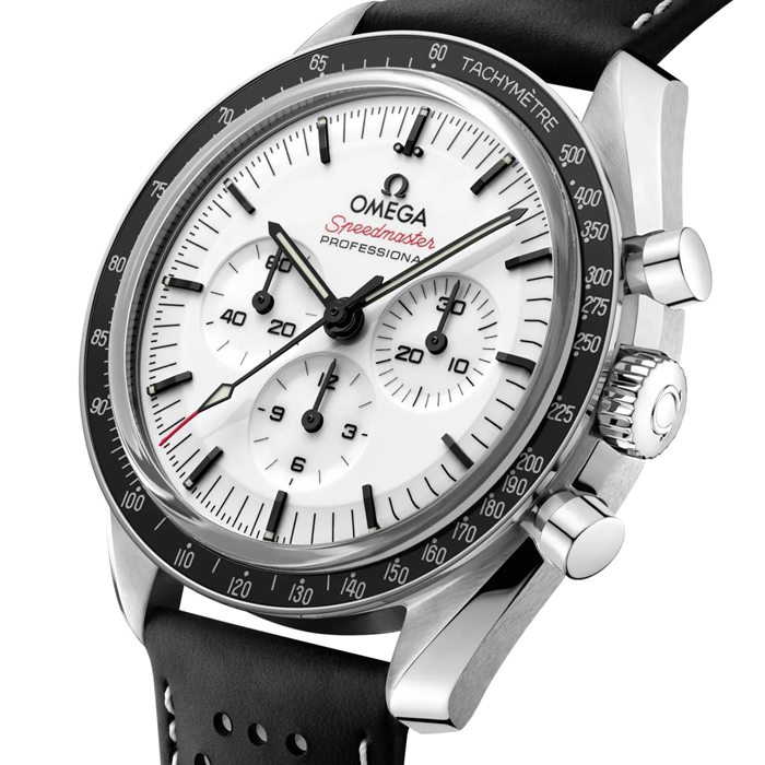 Omega Speedmaster Moonwatch Professional 42mm Orologio Uomo Gomma Bianca O31032425004002 - immagine 2
