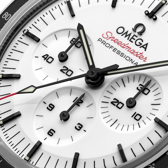 Omega Speedmaster Moonwatch Professional 42mm Orologio Uomo Gomma Bianca O31032425004002 - immagine 4