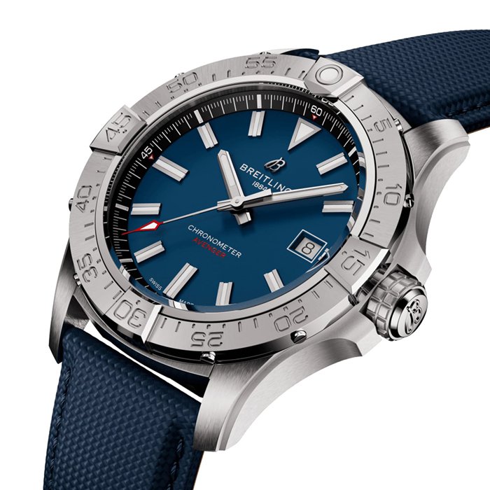 Orologio Breitling Avenger Automatic 42mm Uomo Pelle Blu A17328101C1X1 - immagine 3