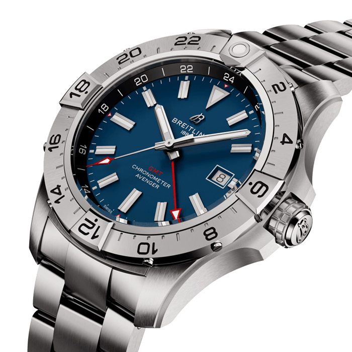 Orologio Breitling Avenger Automatic GMT 44mm Uomo Blu Acciaio Inox A32320101C1A1 - immagine 3