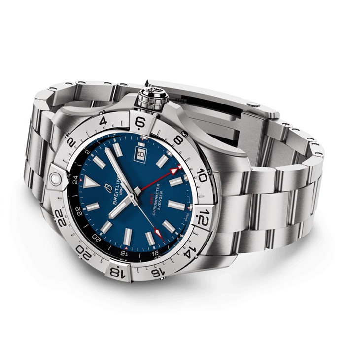 Orologio Breitling Avenger Automatic GMT 44mm Uomo Blu Acciaio Inox A32320101C1A1 - immagine 4