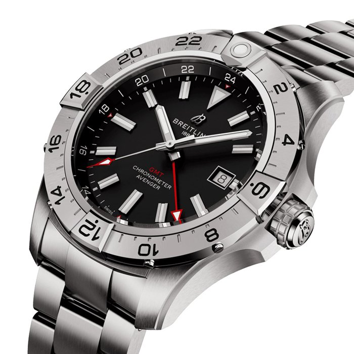 Orologio Breitling Avenger Automatic GMT 44mm Uomo Nero Acciaio Inox A32320101B1A1 - immagine 3