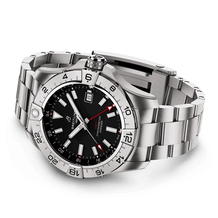 Orologio Breitling Avenger Automatic GMT 44mm Uomo Nero Acciaio Inox A32320101B1A1 - immagine 4