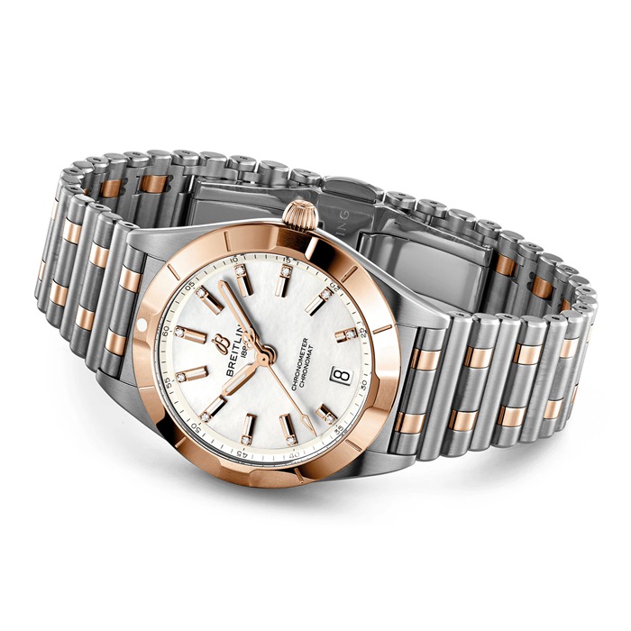 Orologio Breitling Chronomat 32 in acciaio inossidabile e oro rosso 18k U77310101A2U1 - immagine 3