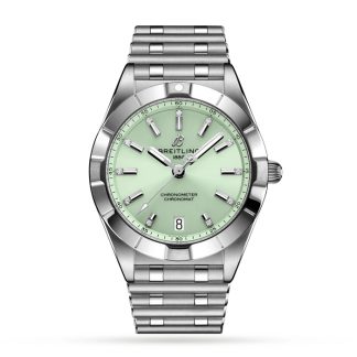 Orologio Breitling Chronomat 32 in acciaio inossidabile verde menta A77310101L1A1