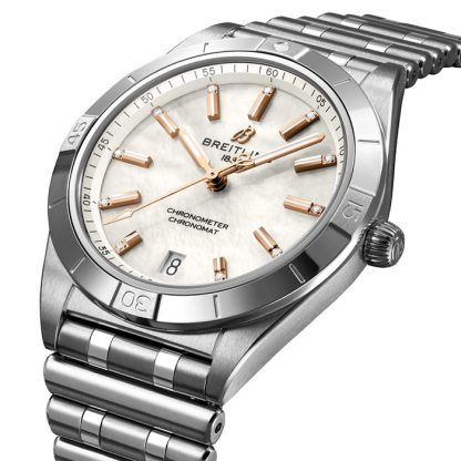 Orologio Breitling Chronomat Automatic 36 in acciaio inossidabile Madreperla A10380101A4A1 - immagine 2
