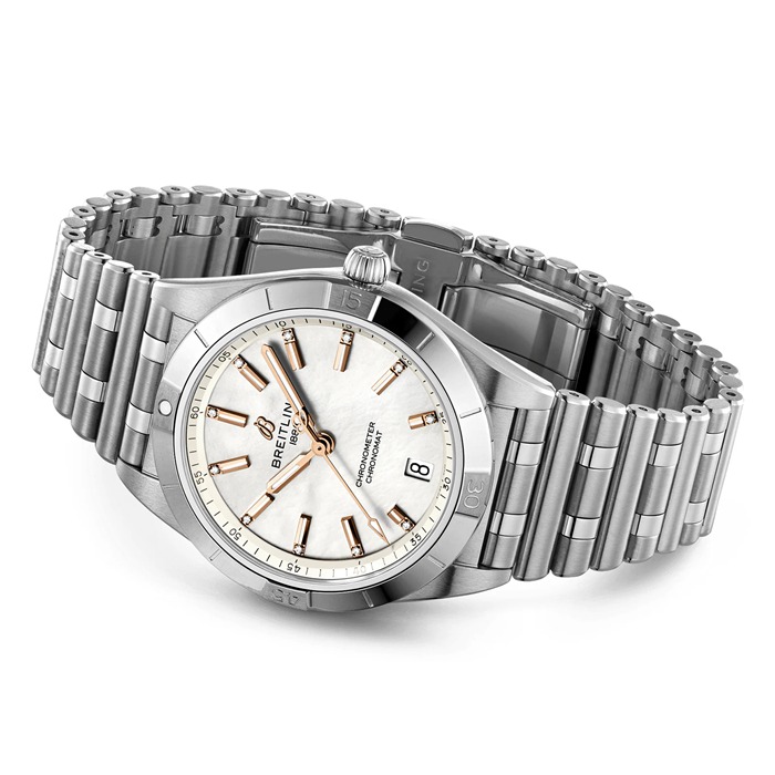 Orologio Breitling Chronomat Automatic 36 in acciaio inossidabile Madreperla A10380101A4A1 - immagine 3