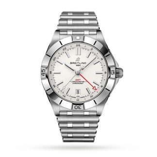 Orologio Breitling Chronomat Automatic GMT 40 Quadrante bianco A32398101A1A1