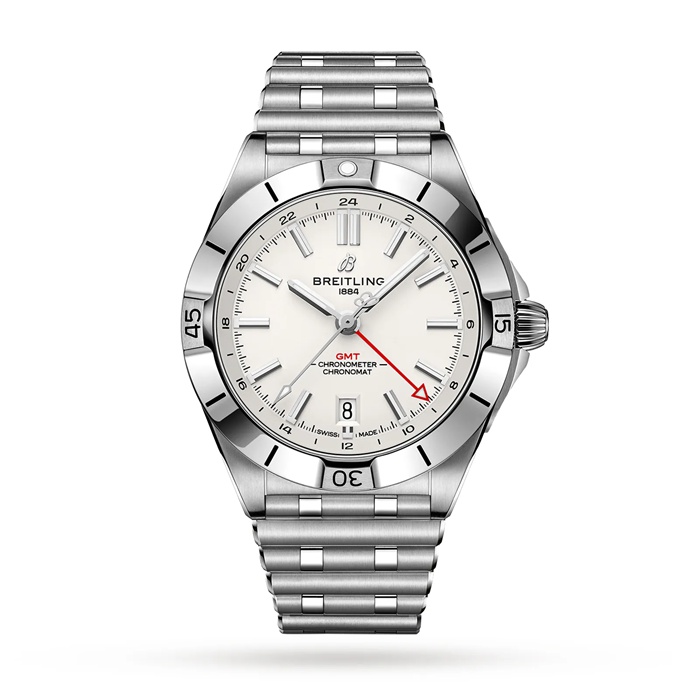 Orologio Breitling Chronomat Automatic GMT 40 Quadrante bianco A32398101A1A1