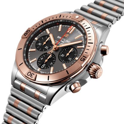 Orologio Breitling Chronomat B01 42 in acciaio inossidabile e oro rosso 18 carati UB0134101B1U1 - immagine 2