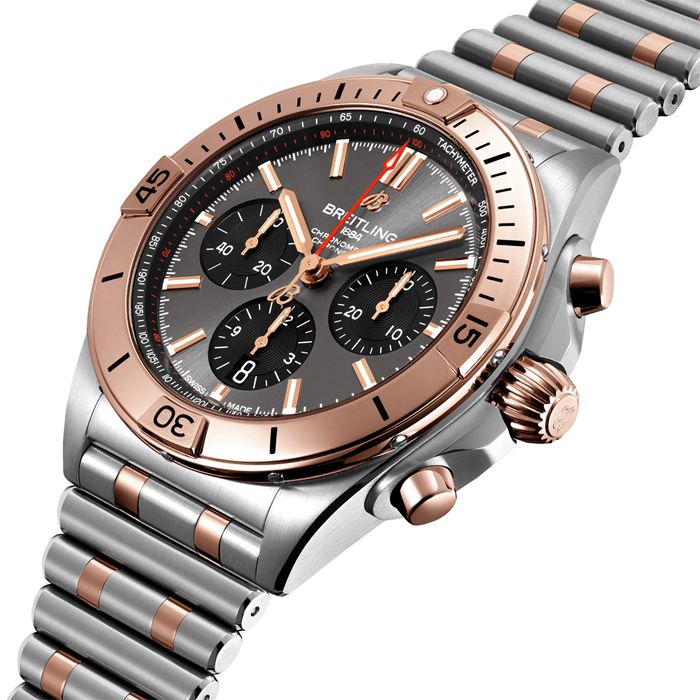 Orologio Breitling Chronomat B01 42 in acciaio inossidabile e oro rosso 18 carati UB0134101B1U1 - immagine 2