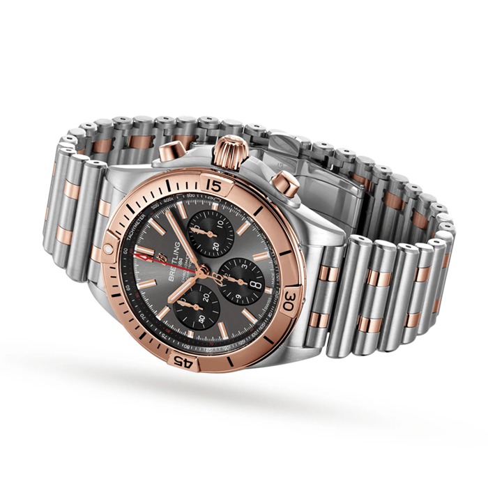 Orologio Breitling Chronomat B01 42 in acciaio inossidabile e oro rosso 18 carati UB0134101B1U1 - immagine 3