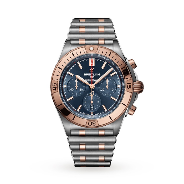 Orologio Breitling Chronomat B01 42 in acciaio inossidabile e oro rosso 18 carati UB0134101C1U1