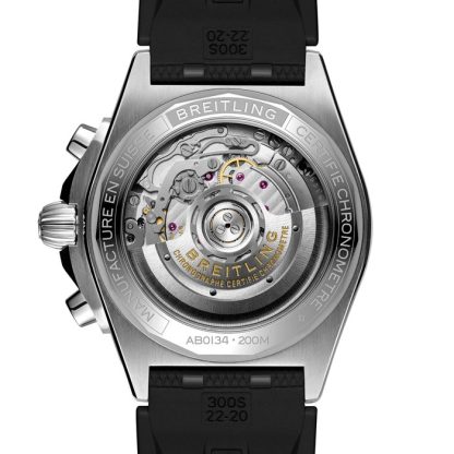 Orologio Breitling Chronomat B01 Chronograph 42mm Uomo Gomma Argento AB0134101G1S2 - immagine 2