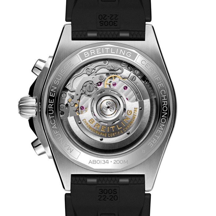 Orologio Breitling Chronomat B01 Chronograph 42mm Uomo Gomma Argento AB0134101G1S2 - immagine 2